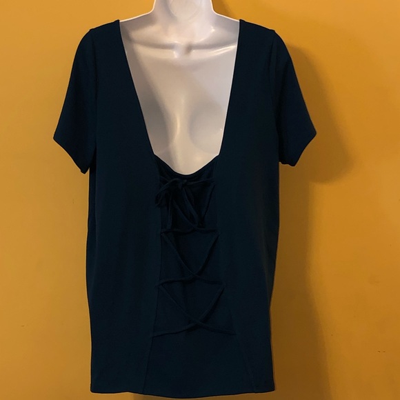 NWT 4K Neon Fiesta Lace Up Back Tee B13 - Picture 2 of 8